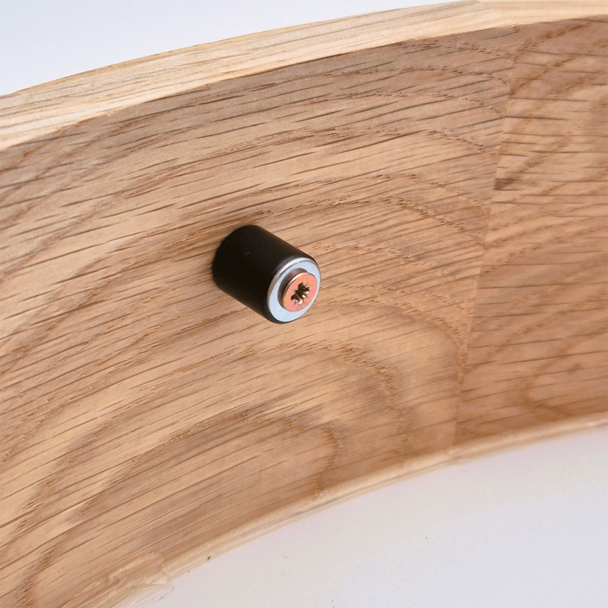 Brilagi - Dimmable LED RGBW Ceiling Light CARVALHO 3xE27/9W/230V 2700-6500K Wi-Fi Oak Ø 47.5 cm