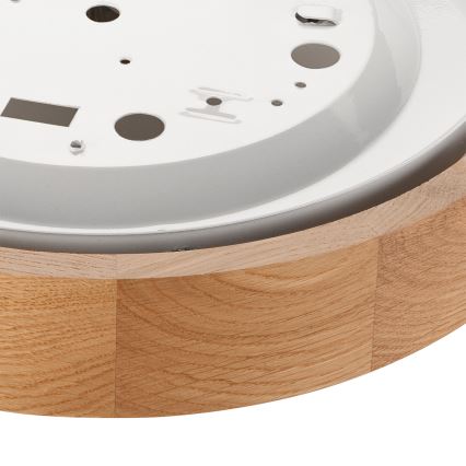 Brilagi - LED RGBW Dimmable Ceiling Light CARVALHO SLIM 1xE27/15W/230V 2700–6500K Wi‑Fi Oak, Ø 27 cm