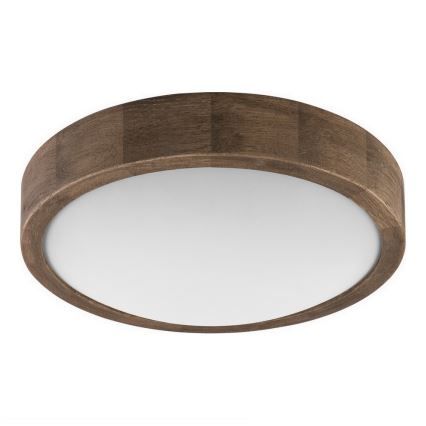 Brilagi - CARVALHO SLIM LED RGBW Dimmable Ceiling Light 1xE27/15W/230V 2700–6500K Wi-Fi Oak Ø 27 cm