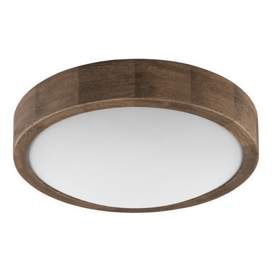 Brilagi - CARVALHO SLIM LED RGBW Dimmable Ceiling Light 1xE27/15W/230V 2700–6500K Wi-Fi Oak Ø 27 cm