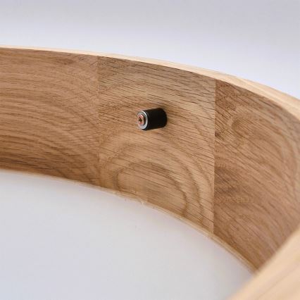 Brilagi - LED RGBW Dimmable Ceiling Light CARVALHO SLIM 1xE27/9W/230V 2700–6500K Wi‑Fi Oak, Ø 27 cm