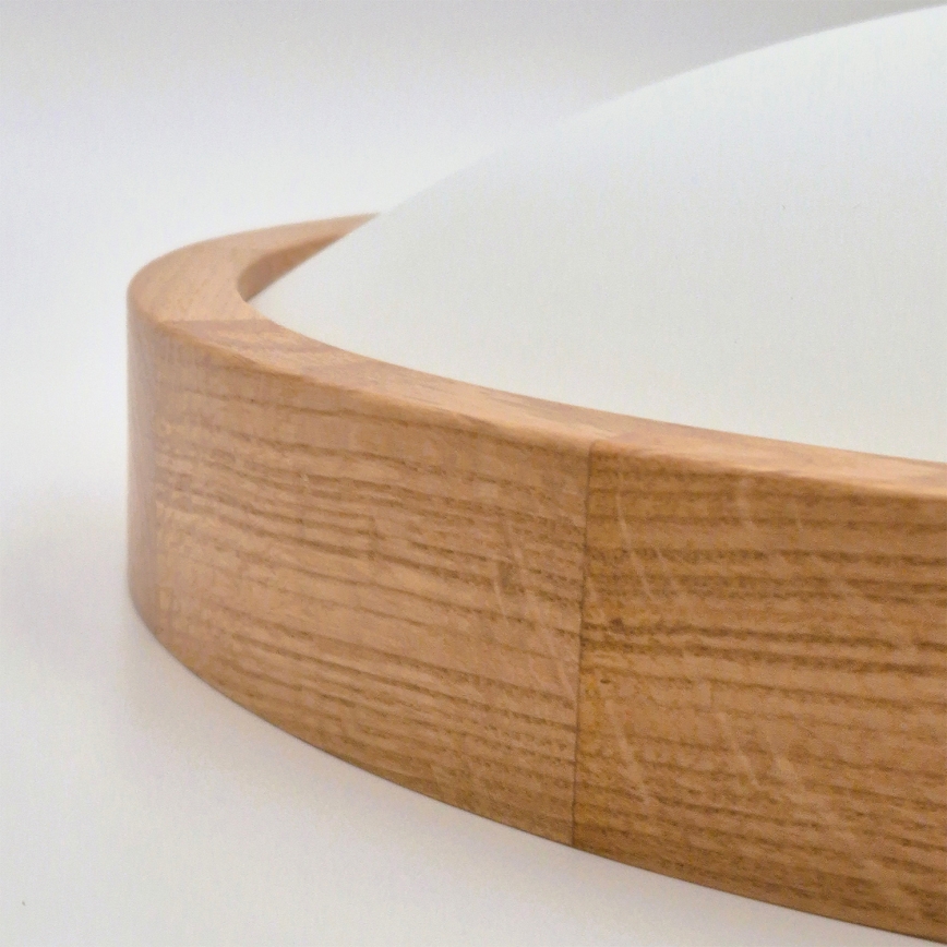 Brilagi - LED RGBW Dimmable Ceiling Light CARVALHO SLIM 2xE27/9W/230V 2700–6500K Wi-Fi oak Ø37 cm