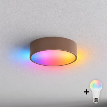BRILAGI - LED RGBW Dimmable ceiling light CLARE 1xE27/12W/230V Ø 20 cm brown
