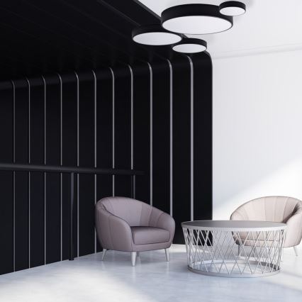 Brilagi - CLARE LED RGBW Dimmable Ceiling Light, 1×E27/9W/230V, 2700–6500K, Ø20 cm, Wi‑Fi, Black