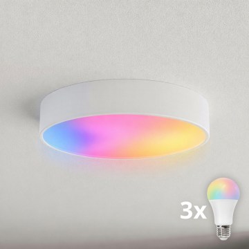 BRILAGI - LED RGBW Dimmable Ceiling Light CLARE 3xE27/12W/230V 2700-6500K Ø 40 cm White