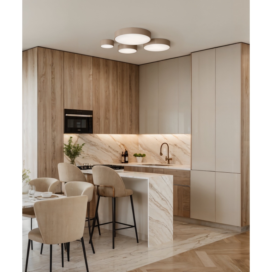 Brilagi - CLARE RGBW LED Dimmable Ceiling Light 5x E27/9W/230V 2700–6500K Ø 60 cm Wi‑Fi Beige