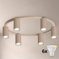BRILAGI - LED RGBW Dimmable ceiling light SELE 6xGU10/6,5W/230V 2700-6500K beige + remote control