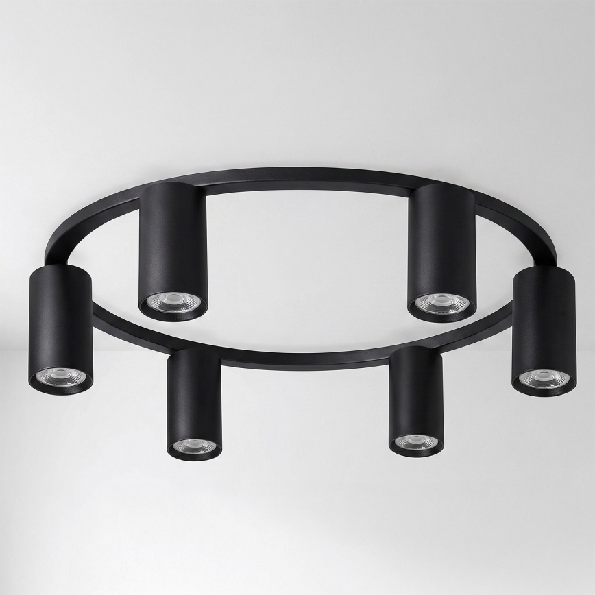 BRILAGI - SELE LED RGBW Dimmable Ceiling Light 6x GU10 / 6.5W / 230V 2700–6500K Black + Remote Control