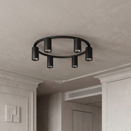 BRILAGI - SELE LED RGBW Dimmable Ceiling Light 6x GU10 / 6.5W / 230V 2700–6500K Black + Remote Control