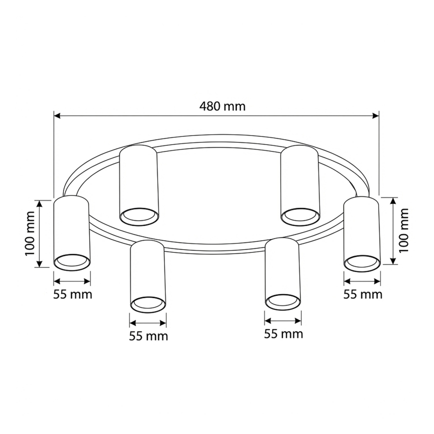 BRILAGI - SELE LED RGBW Dimmable Ceiling Light 6x GU10/6.5W/230V 2700-6500K White + Remote Control