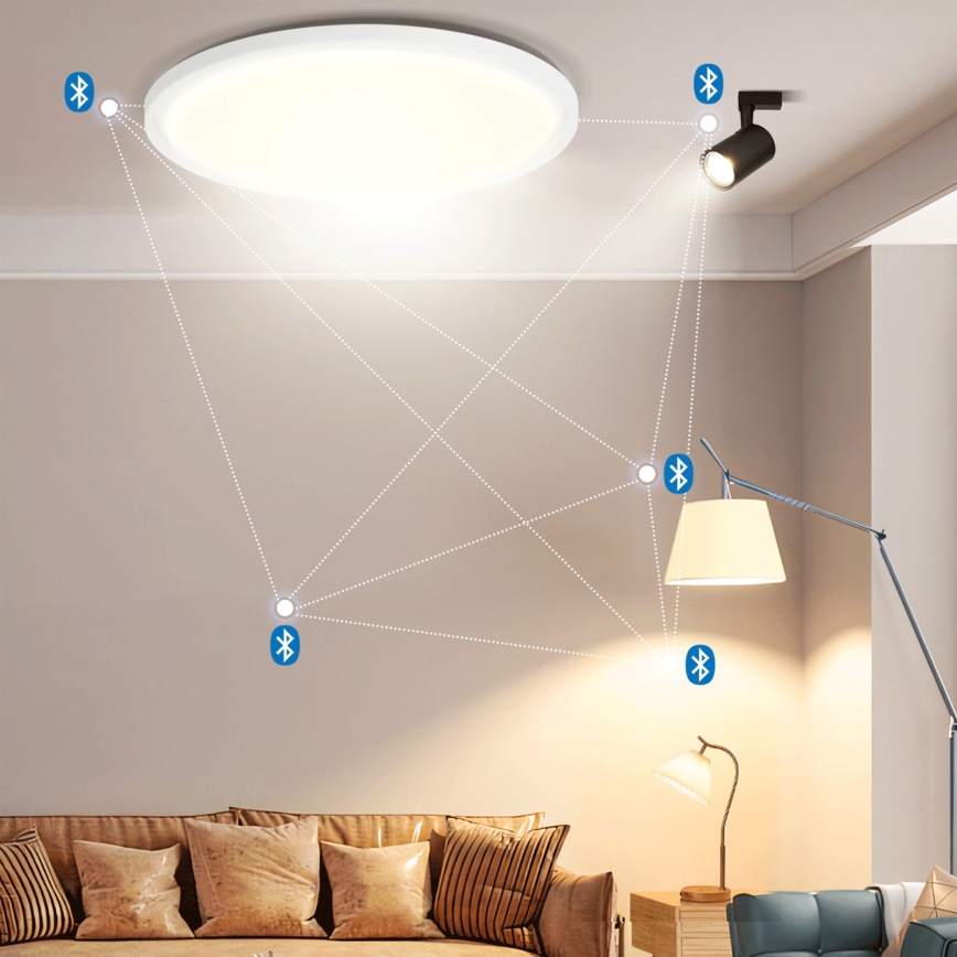 Brilagi - VIBE LED RGBW Dimmable Ceiling Light LED/36W/230V 3000-6500K Ø 40 cm White + remote control