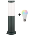 Brilagi - LED RGBW Dimmable Outdoor Lamp 1xE27/15W/230V 2700-6500K IP44 40 cm Anthracite