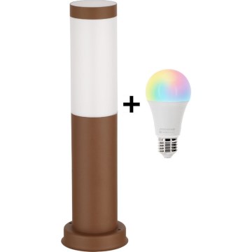 Brilagi - LED RGBW Dimmable outdoor lamp 1xE27/15W/230V 2700-6500K IP44 40 cm brown