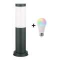 Brilagi - LED RGBW Dimmable Outdoor Lamp 1xE27/9W/230V 2700-6500K IP44 40 cm Anthracite