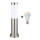 Brilagi - LED RGBW Dimmable Outdoor Lamp 1xE27/9W/230V 2700-6500K IP44 40 cm Matte Chrome