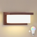 BRILAGI - LED RGBW Dimmable Outdoor Wall Light BRICKY 1xE27/12W/230V 2700-6500K IP54 brown