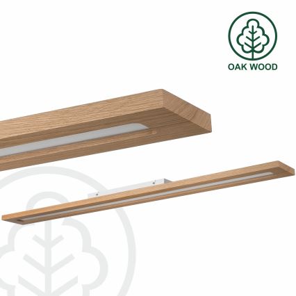 Brilagi - LED RGBW Dimmable panel WOODY FRAME LED/34W/230V 11,5x123 cm 2700-6500K oak + remote control
