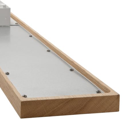 Brilagi - LED RGBW Dimmable panel WOODY FRAME LED/34W/230V 11,5x123 cm 2700-6500K oak + remote control