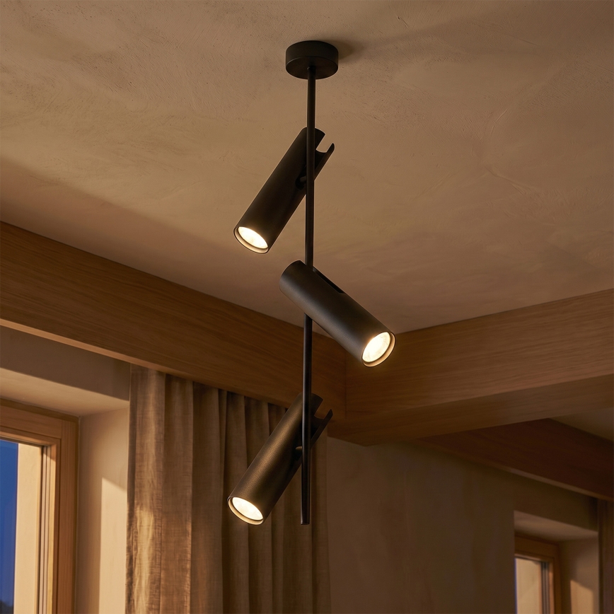 BRILAGI - BRANCH LED RGBW Dimmable Rod Chandelier 3xGU10/6.5W/230V 2700-6500K Black