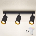 Brilagi - LED RGBW Dimmable Spot Light SELE 3xGU10/4,8W/230V 3000K Black/Gold + Remote Control