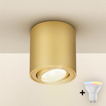 Brilagi - LED RGBW Dimmable Spotlight MIA 1xGU10/30W/230V 3000K Wi-Fi 84x80 mm Gold