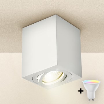 Brilagi - LED RGBW Dimmable Spotlight MIA 1xGU10/4,8W/230V 3000K 100x80 mm white + remote control