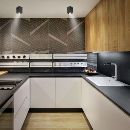 Brilagi - MIA RGBW LED Dimmable Spotlight 1x GU10/6W/230V 3000K 100x80 mm Black + Remote Control