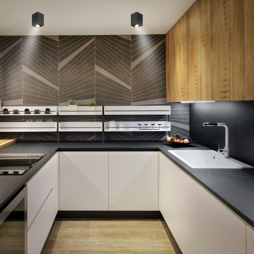 Brilagi - MIA RGBW LED Dimmable Spotlight 1x GU10/6W/230V 3000K 100x80 mm Black + Remote Control