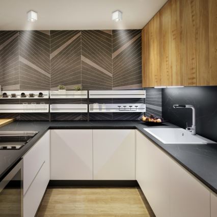 Brilagi - MIA LED RGBW Dimmable Spotlight 1xGU10/6W/230V, 3000K, 84x80 mm, White + Remote Control