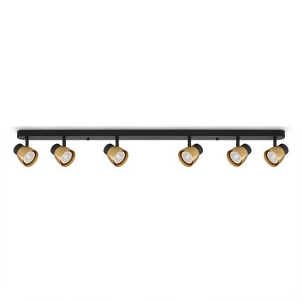 BRILAGI - NUGGET LED RGBW Dimmable Spotlight 6xGU10/6.5W/230V 2700-6500K Wi-Fi Black/Gold