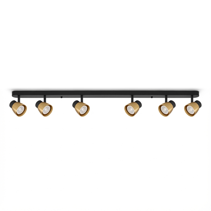 Brilagi - LED RGBW Dimmable Spot Light NUGGET 6xGU10/6W/230V 2700-6500K Wi-Fi black/gold