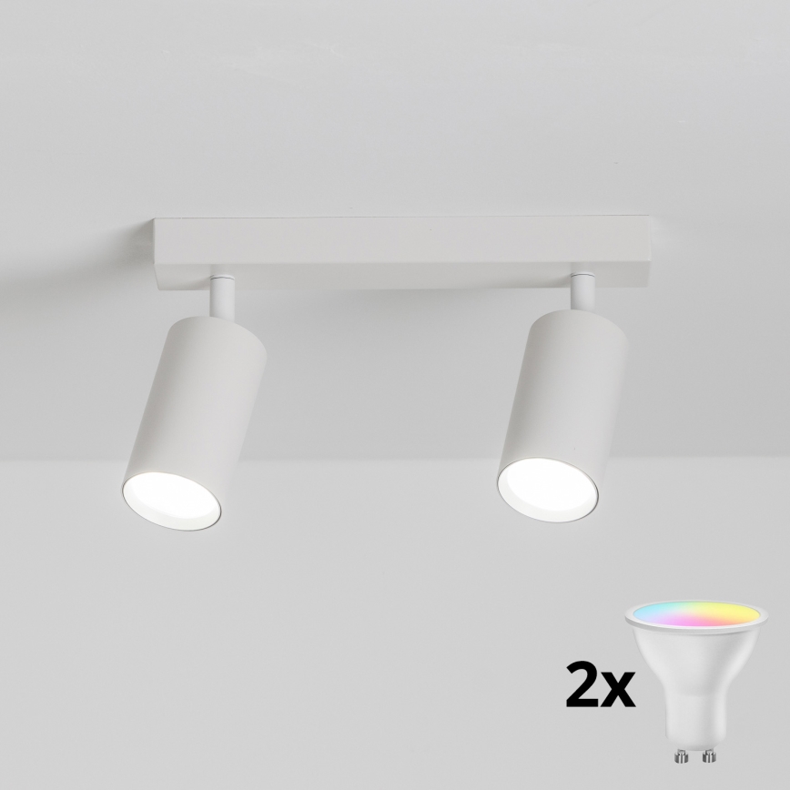Brilagi - LED RGBW Dimmable Spotlight SELE 2xGU10/6.5W/230V 2700-6500K White