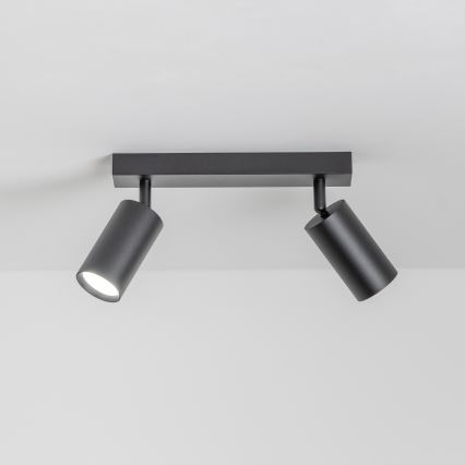 Brilagi - SELE LED RGBW Dimmable Spotlight, 2x GU10 6W (230V), 3000K, Black — Includes Remote Control