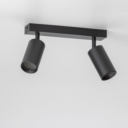 Brilagi - SELE LED RGBW Dimmable Spotlight, 2x GU10 6W (230V), 3000K, Black — Includes Remote Control