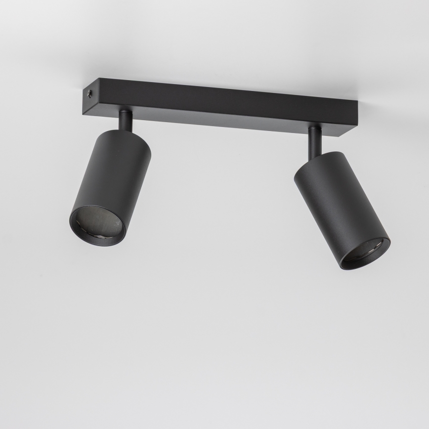 Brilagi - SELE LED RGBW Dimmable Spotlight, 2x GU10 6W (230V), 3000K, Black — Includes Remote Control