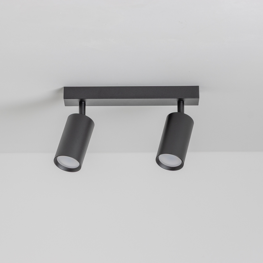 Brilagi - SELE LED RGBW Dimmable Spotlight, 2x GU10 6W (230V), 3000K, Black — Includes Remote Control