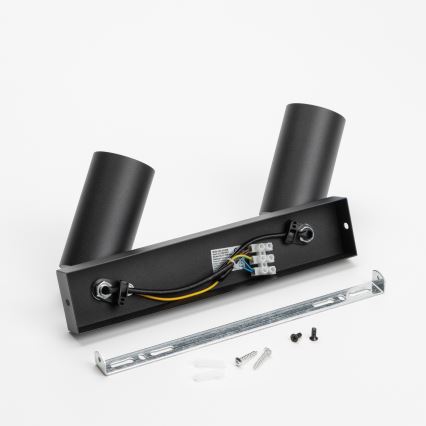 Brilagi - SELE LED RGBW Dimmable Spotlight, 2x GU10 6W (230V), 3000K, Black — Includes Remote Control