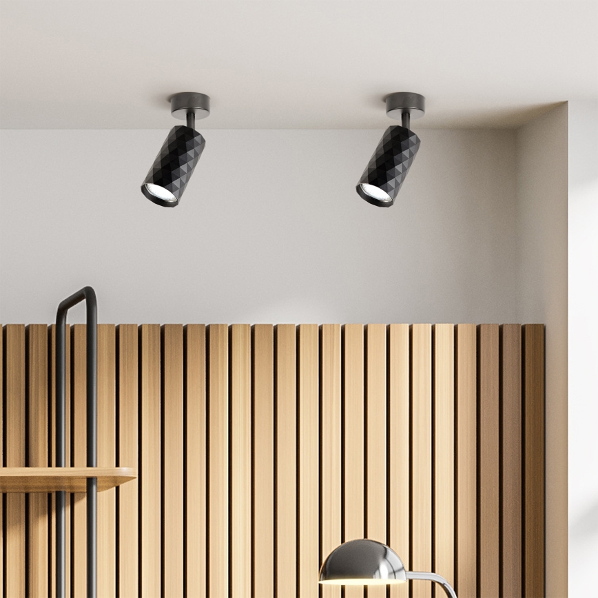 Brilagi - LED RGBW Dimmable spotlight SELE DIAMANT 1xGU10/4,8W/230V 3000K black + remote control