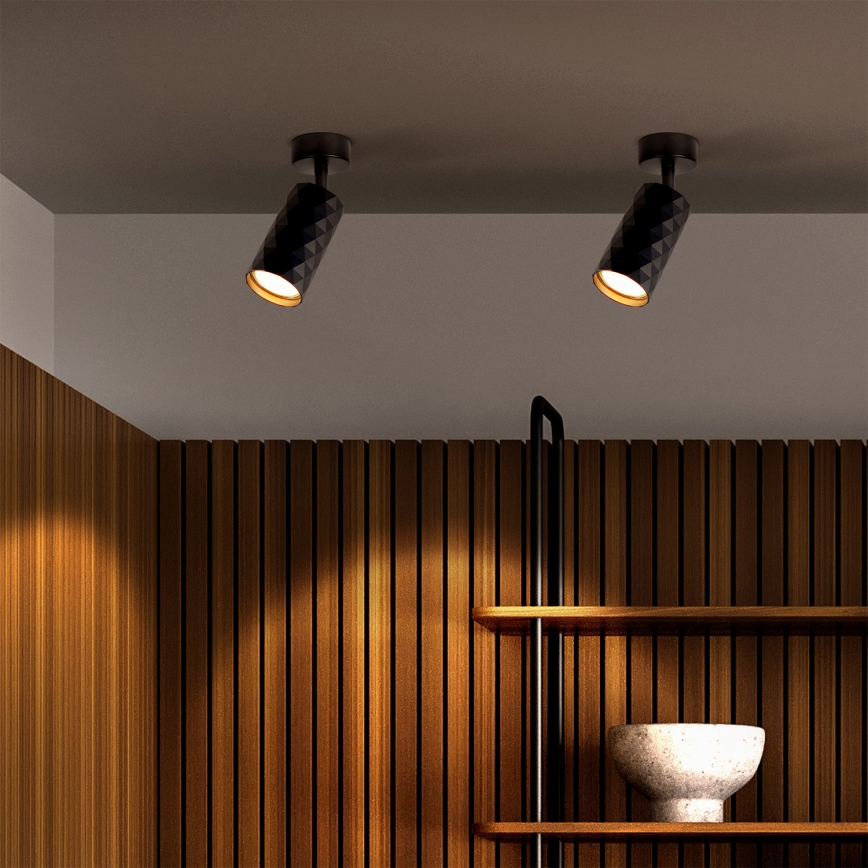 Brilagi - LED RGBW Dimmable spotlight SELE DIAMANT 1xGU10/4,8W/230V 3000K black + remote control