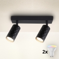 Brilagi - LED RGBW Dimmable Spotlight SELE DIAMANT 2xGU10/6.5W/230V 2700-6500K Wi-Fi Black