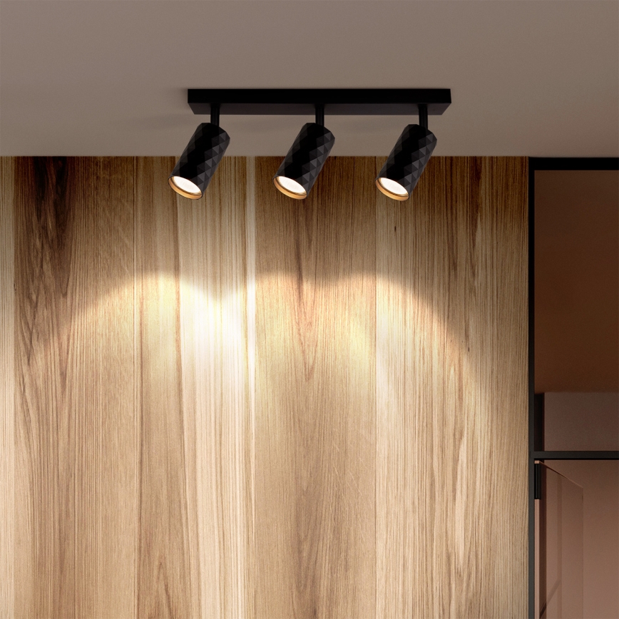 Brilagi - LED RGBW Dimmable Spotlight SELE DIAMANT 3x GU10/6.5W/230V 2700-6500K Wi-Fi Black