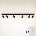 Brilagi - LED RGBW Dimmable Spotlight SELE DIAMANT 6xGU10/6.5W/230V 2700-6500K Wi-Fi Black