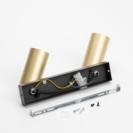 Brilagi - SELE GOLDEN LED RGBW Dimmable Spotlight 2xGU10/4,8W/230V 3000K Black/Gold + Remote Control