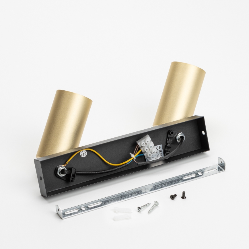 Brilagi - SELE GOLDEN LED RGBW Dimmable Spotlight 2xGU10/6W/230V 3000K Black/Gold + Remote Control