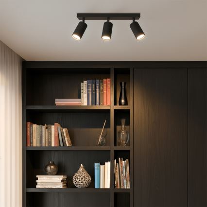 Brilagi - SELE MODERN LED RGBW Dimmable Spotlight 3x GU10/4,8W/230V, 3000K, Black + Remote Control