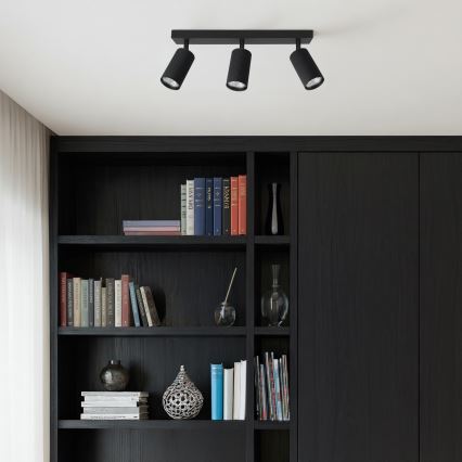Brilagi - SELE MODERN LED RGBW Dimmable Spotlight 3x GU10/4,8W/230V, 3000K, Black + Remote Control