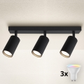 Brilagi - LED RGBW Dimmable Spotlight SELE MODERN 3xGU10/6.5W/230V 2700-6500K Wi-Fi Black