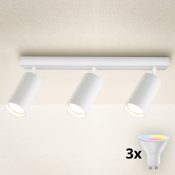 Brilagi - LED RGBW Dimmable Spotlight SELE MODERN 3xGU10/6,5W/230V 2700-6500K Wi-Fi white