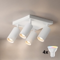 BRILAGI - LED RGBW Dimmable Spotlight SELE SQUARE 4xGU10/6,5W/230V 2700-6500K White