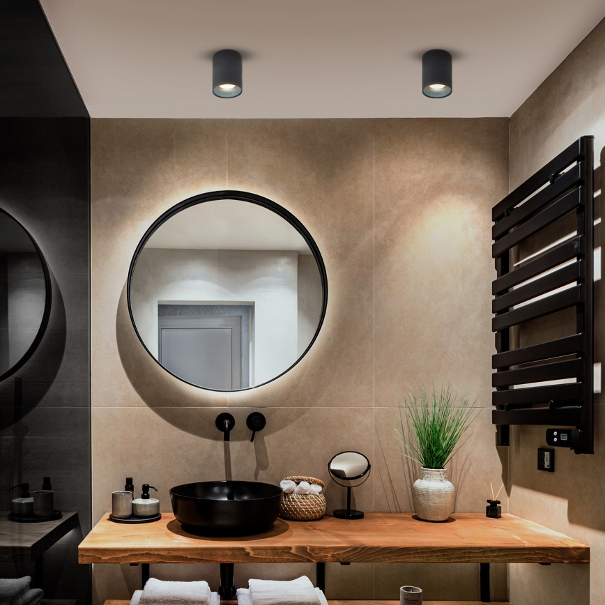 Brilagi - TRINE LED RGBW Dimmable Spotlight 1xGU10/6W/230V 3000K Anthracite + Remote Control